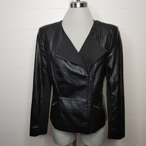 DKNY Faux Leather Jacket Size M
